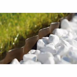 PLASTIC GARDEN GRASS LAWN EDGE FLEXIBLE EDGING BORDER FENCE WALL DRIVEWAY ROLL PATH (Brown, 150mm x 9m)