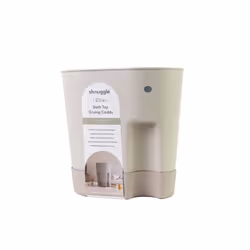 Ellie Bath Toy Storage Scoop | Baby & Toddler Bath Toy Drying Caddy with Drip Tray - Taupe