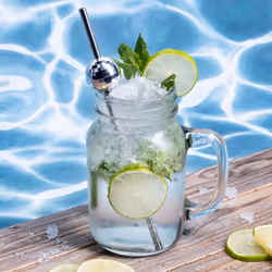 Disco Ball Metal Straws. Set of Five Reusable Metal Party Straws Cocktail Straws
