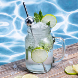 Disco Ball Metal Straws. Set of Five Reusable Metal Party Straws Cocktail Straws