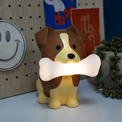 Rufus The Dog Mood Light. Kawaii Nursery Decor. Soft Glow Night Light.