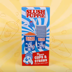 Fizz Creations Slush Puppie Paper Cups (x 20) & Straws