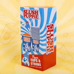 Fizz Creations Slush Puppie Paper Cups (x 20) & Straws