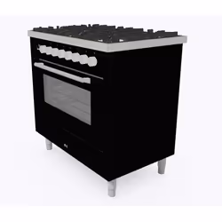 Ilve Roma 90cm Single Oven Range Cooker A+ Electric Gas Black