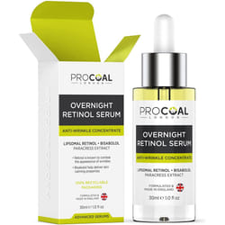 Overnight Retinol Serum 30ml by Procoal - Advanced Retinol Complex Night Concentrate For Face, Vegan, Cruelty-Free, Made in UK