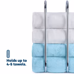 LIVIVO Wall-Mounted Chrome Towel Holder - Additional view 5
