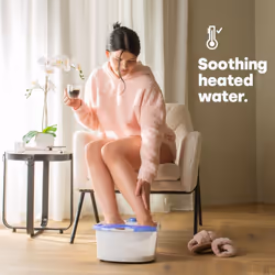 LIVIVO Electric Vibrating Wet Bath Foot Spa - Infrared Massager & Pedicure