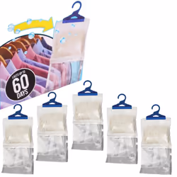 6 Hanging Portable Wardrobe Dehumidifier Stop Damp Moisture Mould Mildew Hanger