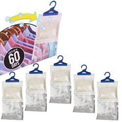 6 Hanging Portable Wardrobe Dehumidifier Stop Damp Moisture Mould Mildew Hanger