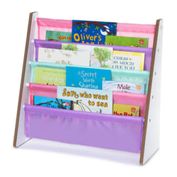 LIVIVO 4-Tier Wooden Sling Bookshelf & Storage Rack