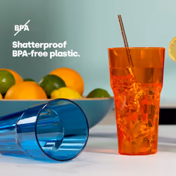 LIVIVO Set of 4 Vibrant Coloured Bello Plastic Acrylic Tumblers