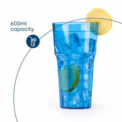 LIVIVO Set of 4 Vibrant Coloured Bello Plastic Acrylic Tumblers - Additional view 6