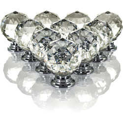 Crystal Diamond Cupboard 10Pc Drawer Door Knobs Wardrobe Furniture Pull Handle Drawer Cupboards