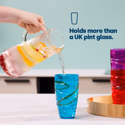 LIVIVO Set of 4 Plastic Drinking Tumblers - MultiColour
