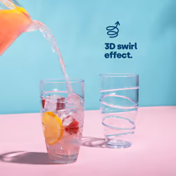 LIVIVO Set of 4 Plastic Drinking Tumblers - Clear