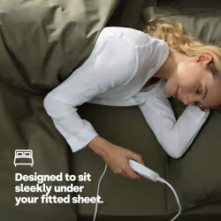 LIVIVO Double Electric Under Blanket - 3 Heat Settings, Machine Washable, and Detachable Controller