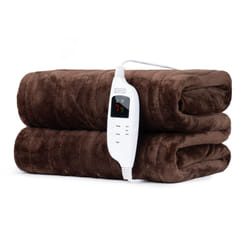 LIVIVO Heated Cosy Electric Blanket - Chocolate Brown