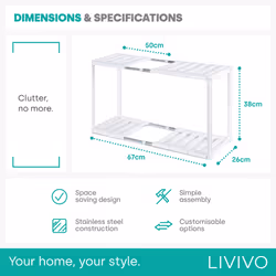 LIVIVO Adjustable Under Sink Storage & Organiser - Additional view 4