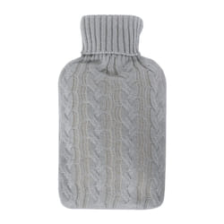 LIVIVO 2L Large Natural Rubber Hot Water Bottle - Grey