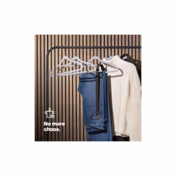 Pack of 50 Heavy-Duty Non-Slip Velvet Hangers - Grey