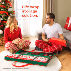 Xmas Rectangular Gift Wrap & Baubles Storage Bag