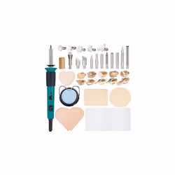 YIHUA 930-IV Wood Burning Kit Pyrography Tool Kit with Heat Adjustable Wood Burning Pen, 26 Pyrography Tips, 10 Wood Pieces, ...