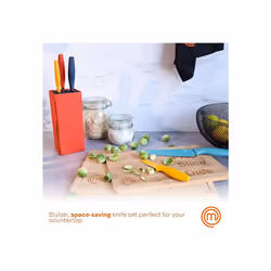 MasterChef 5-Piece Knife Set Stainless Steel Blades, Easy-Grip