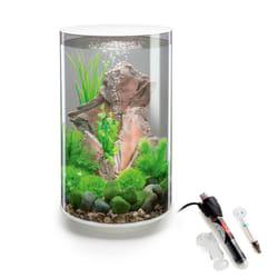 biOrb Tube 30L White Aquarium with MCR LED Lighting and Heater Pack