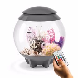 biOrb Halo 15L Aquarium in Grey with MCR LED Lighting and Heater Pack