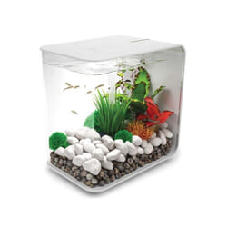 biOrb Flow 15L Aquarium, White with MCR LED lighting and Heater Pack