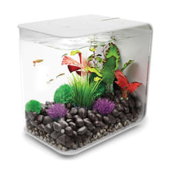 biOrb Flow 30L Aquarium, White with MCR LED lighting and Heater Pack