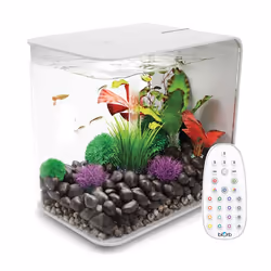 biOrb Flow 30L Aquarium, White with MCR LED lighting and Heater Pack