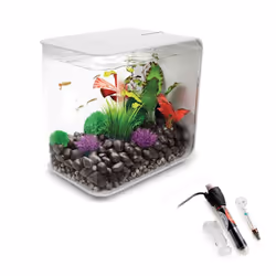 biOrb Flow 30L Aquarium, White with MCR LED lighting and Heater Pack