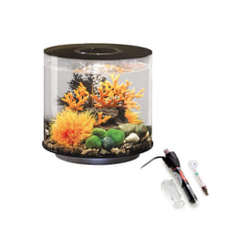 biOrb Tube 15L Aquarium Black With MCR LED Lighting and Heater Pack
