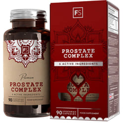 FS Prostate Supplements for Men UK | 90 Prostate Capsules with Broccolli 750mg, Pumpkin Seed 500mg, Nettle Leaf 500mg & Zinc | Mens Health Supplements