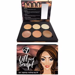 W7 | Lift & Sculpt Cream Contour Palette | 6 Professional And Long-Lasting Cream Formulas | Multiple Shades For Colour Matchi ...