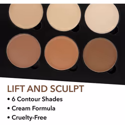 W7 | Lift & Sculpt Cream Contour Palette | 6 Professional And Long-Lasting Cream Formulas | Multiple Shades For Colour Matching And Defining | Contour