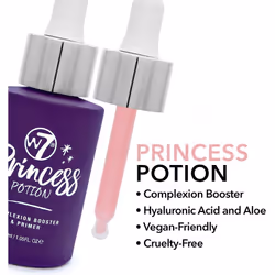 W7 | Princess Potion Face Primer Drops | Hydrating and Lightweight Complexion Booster | Contains Hyaluronic Acid and Aloe | Drop Applicator Tool For