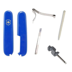 Victorinox 91mm Swiss Army Knife Spares - Tweezers Toothpick Screwdriver Handles - Translucent Blue