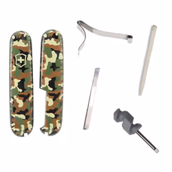 Victorinox 91mm Swiss Army Knife Spares - Tweezers Toothpick Screwdriver Handles - Camo