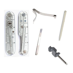 Victorinox 91mm Swiss Army Knife Spares - Tweezers Toothpick Screwdriver Handles - Silvertech