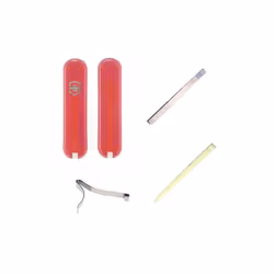 Victorinox 58mm Swiss Army Knife Spares - Tweezers Toothpick Spring Handles - Translucent Red