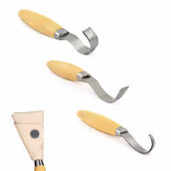 Mora 162 163 164 wood spoon bowl carving hook set with sheaths - Stainless steel - Right handed