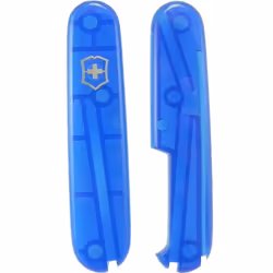 Victorinox PLUS Scales for 91mm Swiss Army Knife - Genuine Victorinox handles - translucent blue