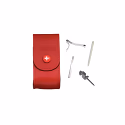 Victorinox Pouch and spares for 91mm Swiss army knife holster toothpick tweezers - Red leather