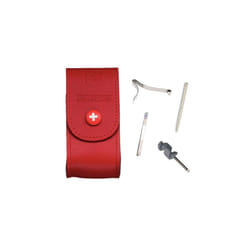 Victorinox Pouch and spares for 91mm Swiss army knife holster toothpick tweezers - Red leather