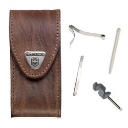 Victorinox Pouch and spares for 91mm Swiss army knife holster toothpick tweezers - Brown leather