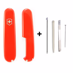 Victorinox PLUS handle kit with toothpick tweezers pen for 91mm Swiss Army - red