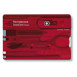 Genuine Victorinox Swiss Card - various colours - Multi Function Swisscard Tool - red