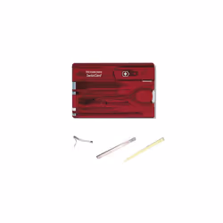 Victorinox Swiss Card and spares - Multi Function Swisscard Tool various colours - red